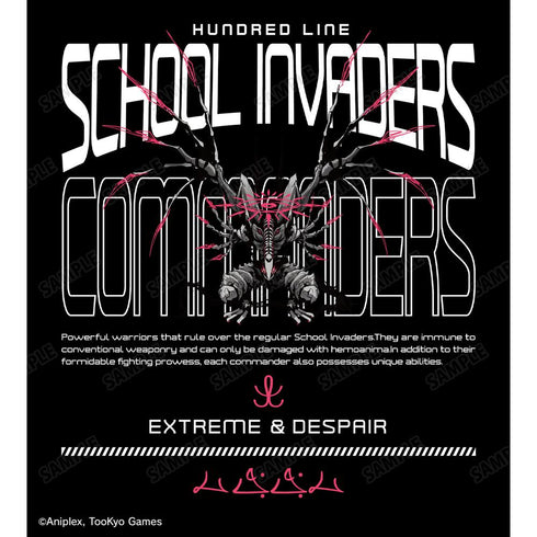 『HUNDRED LINE -最終防衛学園-』BIGシルエットTシャツ 侵校生ユニセックス